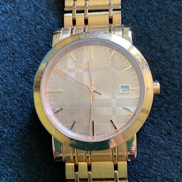 Burberry, BU1864 rose gold check bracelet watch - Picture 4 of 8